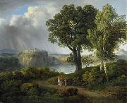Johann Nepomuk Rauch Arkadische Landschaft oil painting reproduction